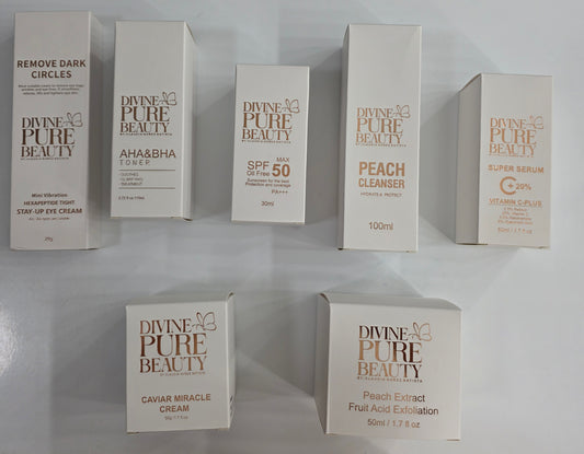 Divine Pure Beauty 7 Pc Basic Skin Care Bundle