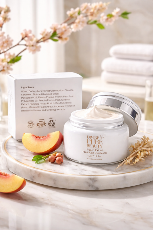 Divine Pure Beauty Peach Extract Fruit Acid Exfoliation