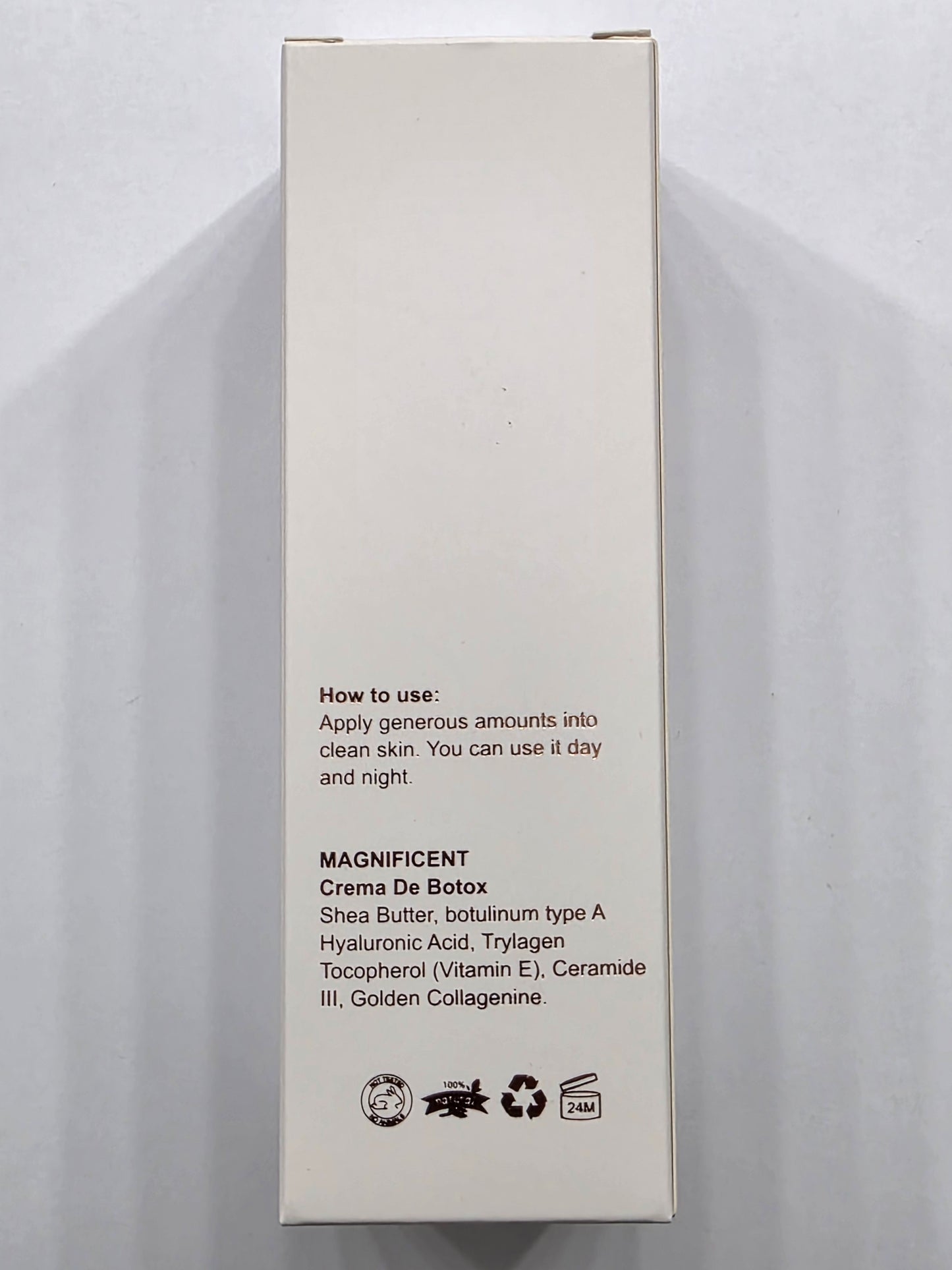 Divine Pure Beauty Magnificent Botox Cream.