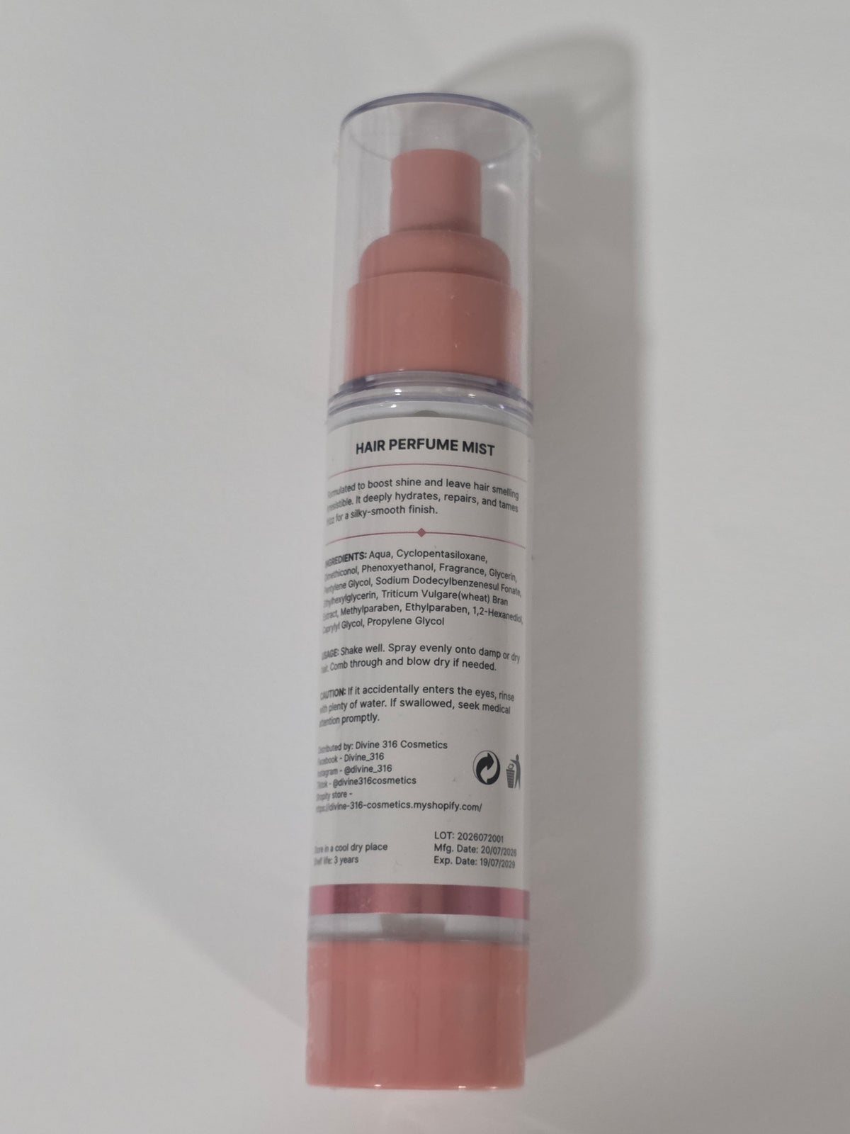 Divine Pure Beauty Hair Perfume Mist