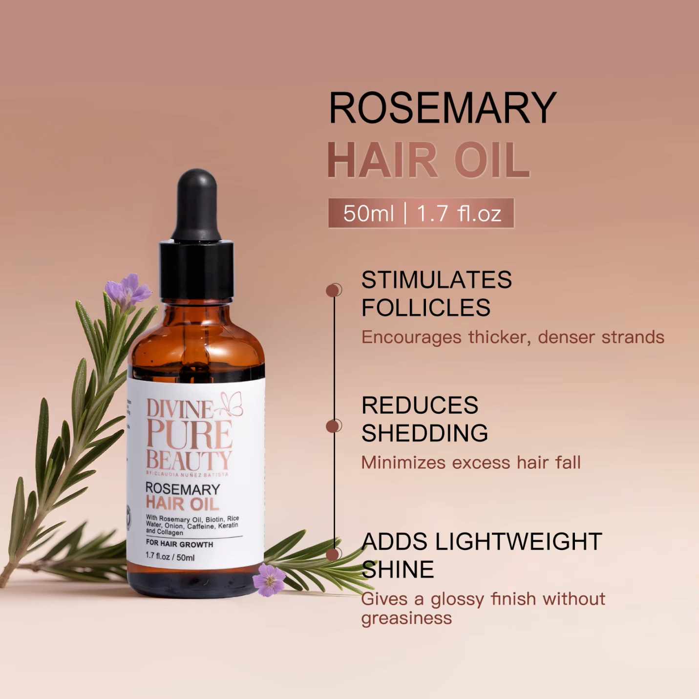 Divine Pure Beauty Rosemary Hair Oil