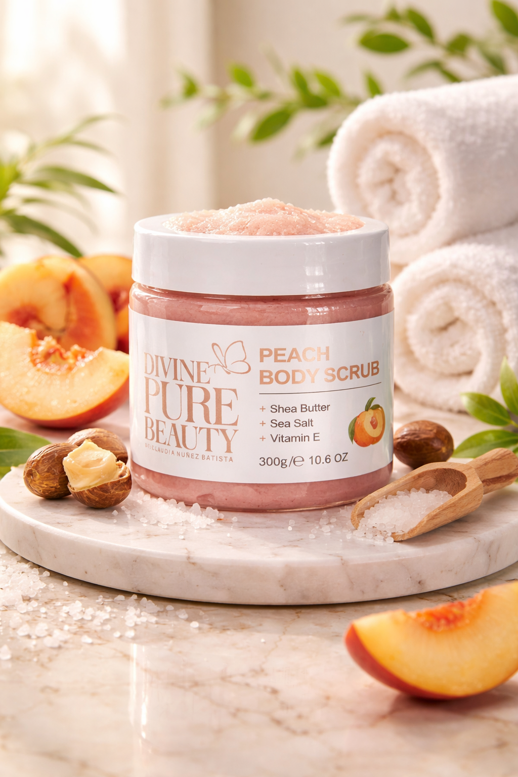 Divine Pure Beauty Peach Body Scrub